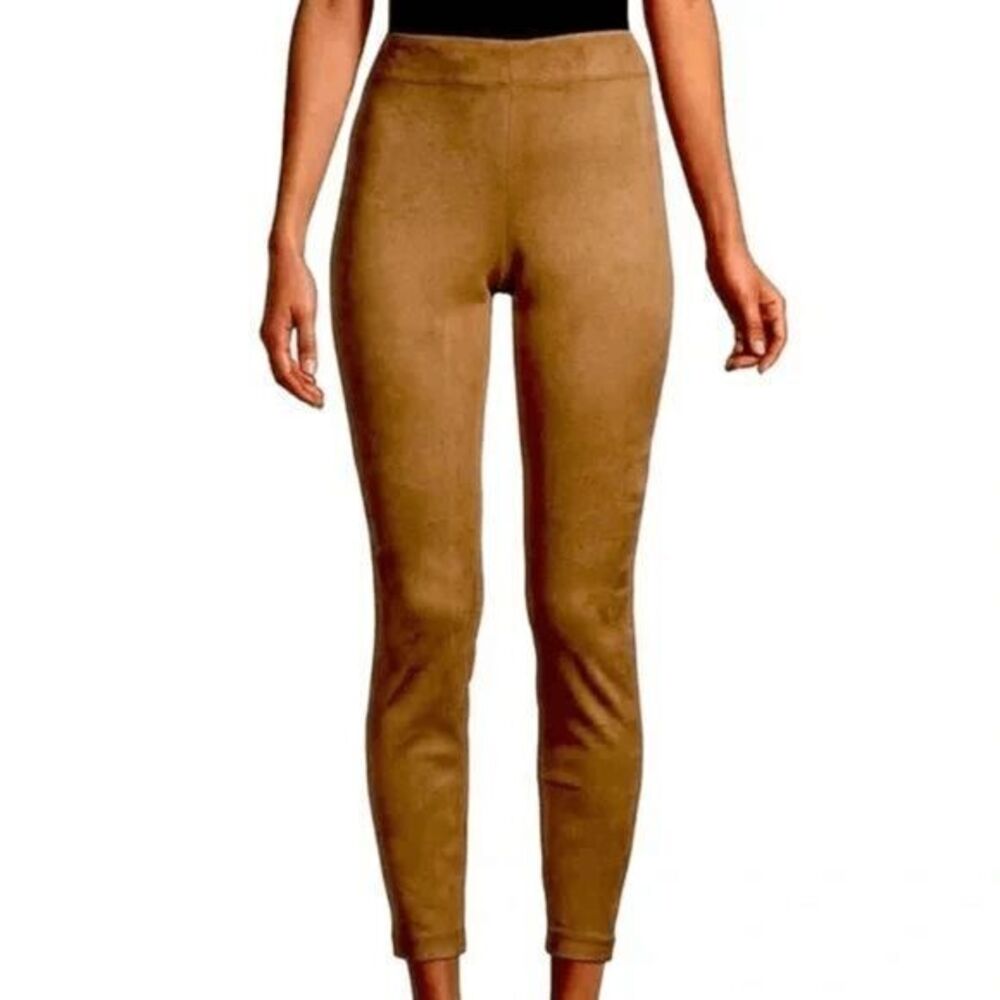 Max Studio Faux Leather Vicuna Stretch Leggings Size Small